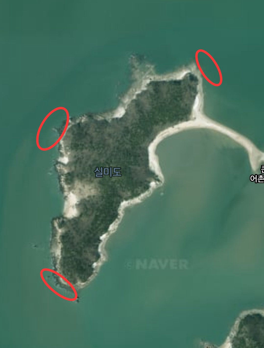 실미도 진입 위치 지도