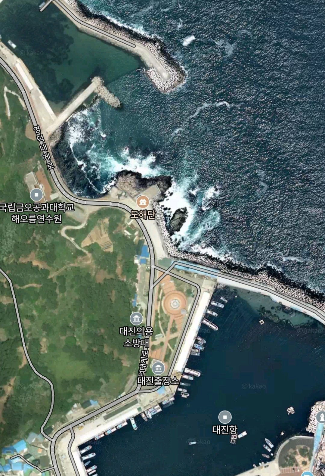 영덕 도해단 진입 위치 지도